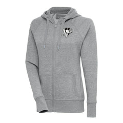 Pittsburgh Penguins Antigua Women's Metallic Logo Victory Full-Zip Hoodie -  NHL Hoodies