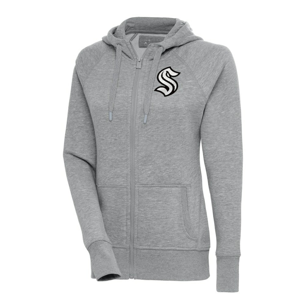 Seattle Kraken Antigua Women's Metallic Logo Victory Full-Zip Hoodie -  NHL Hoodies