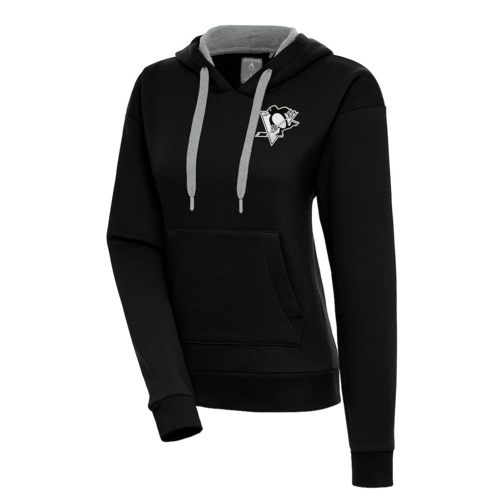 Pittsburgh Penguins Antigua Women's Metallic Logo Victory Pullover Hoodie -  NHL Hoodies