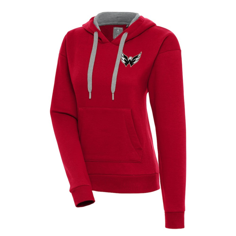 Washington Capitals Antigua Women's Metallic Logo Victory Pullover Hoodie -  NHL Hoodies