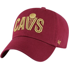 Wine Cleveland Cavaliers '47 Core Wordmark Clean Up Adjustable Hat sale | NBA