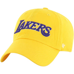 Gold Los Angeles Lakers '47 Core Wordmark Clean Up Adjustable Hat | NBA
