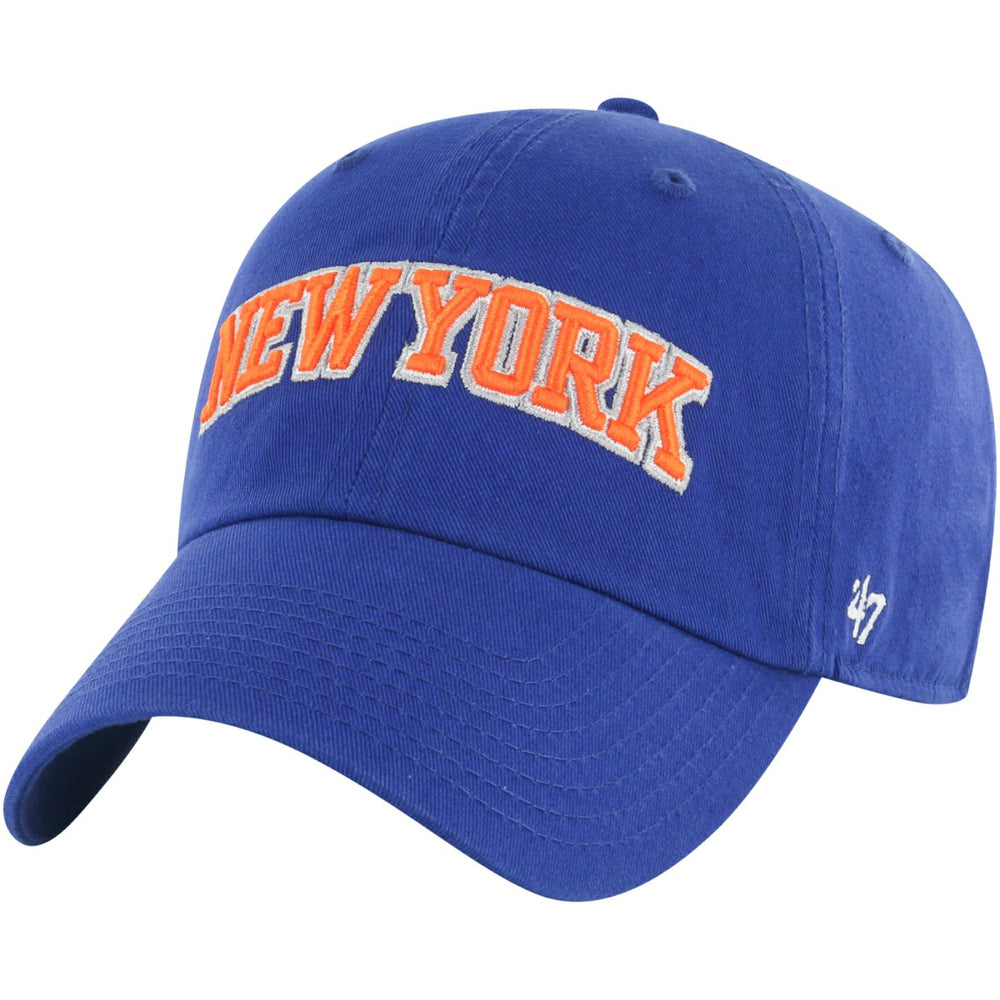 Blue New York Knicks '47 Core Wordmark Clean Up Adjustable Hat | NBA