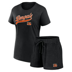 Cincinnati Bengals Women's Start to Finish T-Shirt & Shorts Combo Pack | NFL Outlet