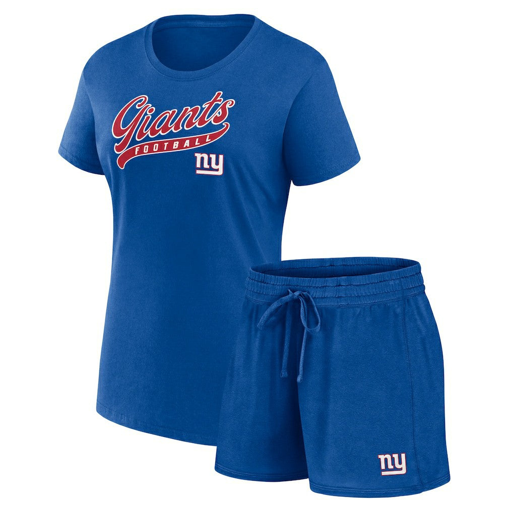 New York Giants Women's Start to Finish T-Shirt & Shorts Combo Pack | NFL Online
