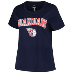 Cleveland Guardians Profile Women's Plus Size Arch Logo T-Shirt - MLB T-shirts