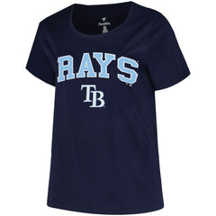 Tampa Bay Rays Profile Women's Plus Size Arch Logo T-Shirt - MLB T-shirts