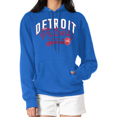 Blue Detroit Pistons G-III 4Her by Carl Banks Women's Filigree Logo Pullover Hoodie - Blue discount | NBA