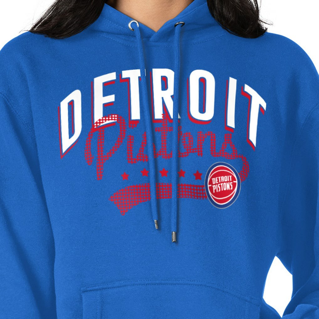 Blue Detroit Pistons G-III 4Her by Carl Banks Women's Filigree Logo Pullover Hoodie - Blue discount | NBA