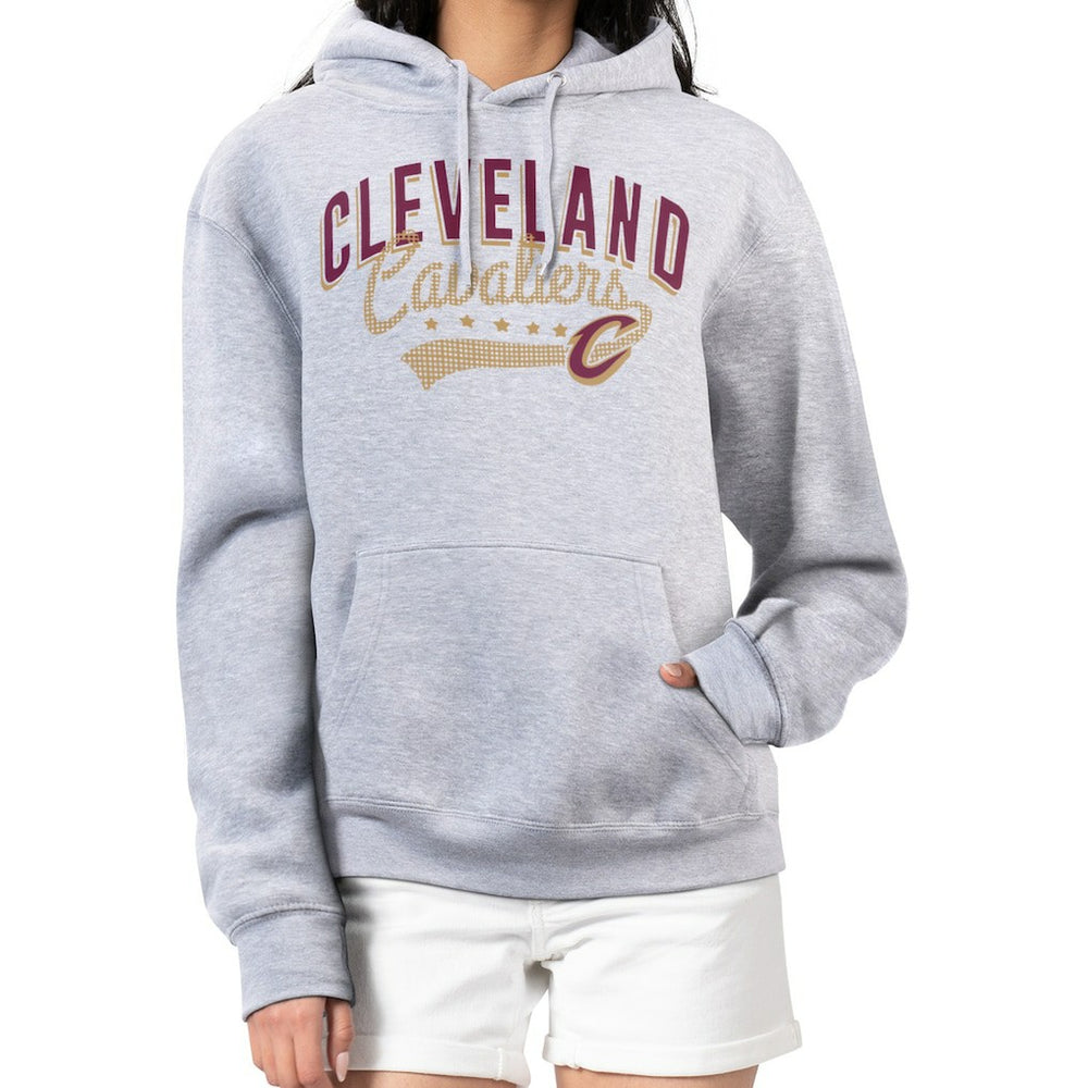 Heather Gray Cleveland Cavaliers G-III 4Her by Carl Banks Women's Filigree Logo Pullover Hoodie - Heather Gray shop | NBA