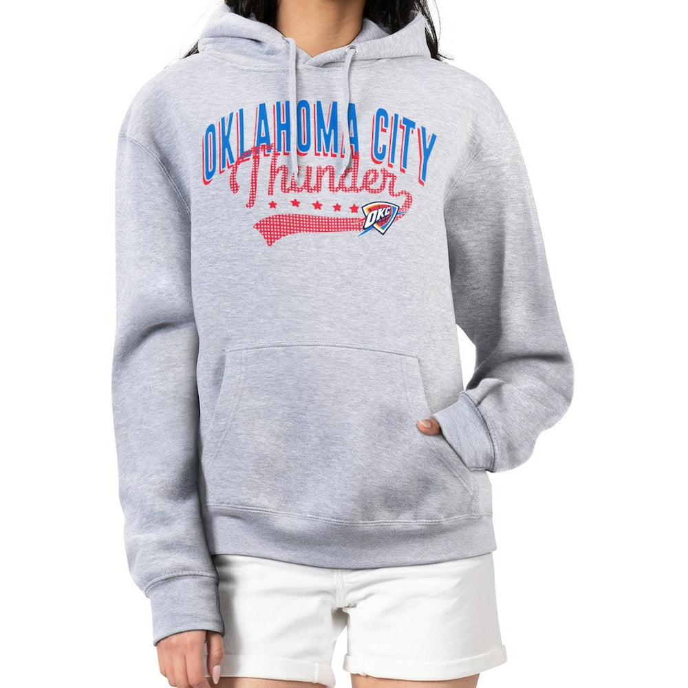 Heather Gray Oklahoma City Thunder G-III 4Her by Carl Banks Women's Filigree Logo Pullover Hoodie - Heather Gray for sale | NBA