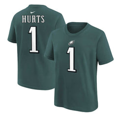 Philadelphia Eagles Jalen Hurts  Youth Player Name & Number T-Shirt | NFL Near me