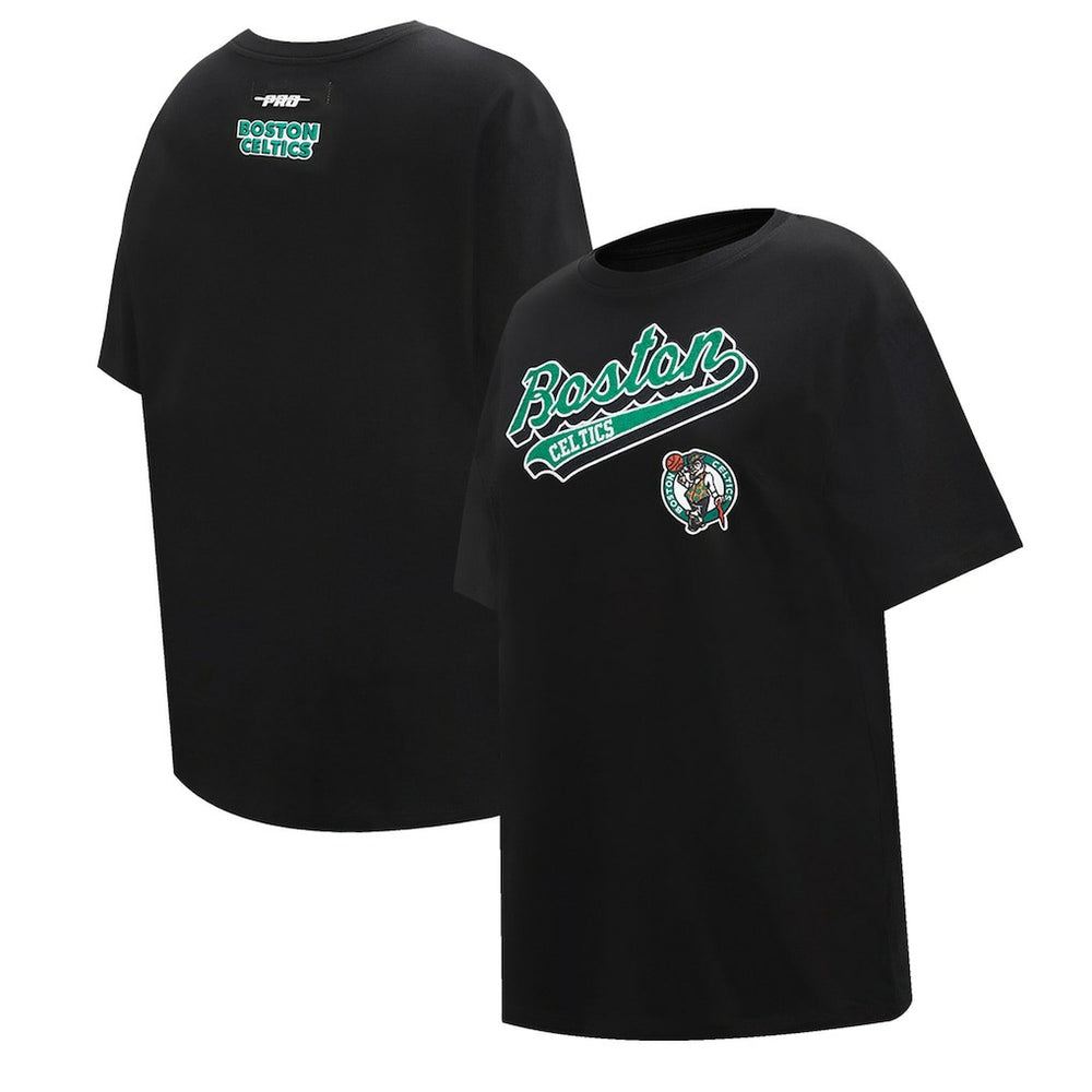 Black Boston Celtics Pro Standard Women's Script Boyfriend T-Shirt | NBA