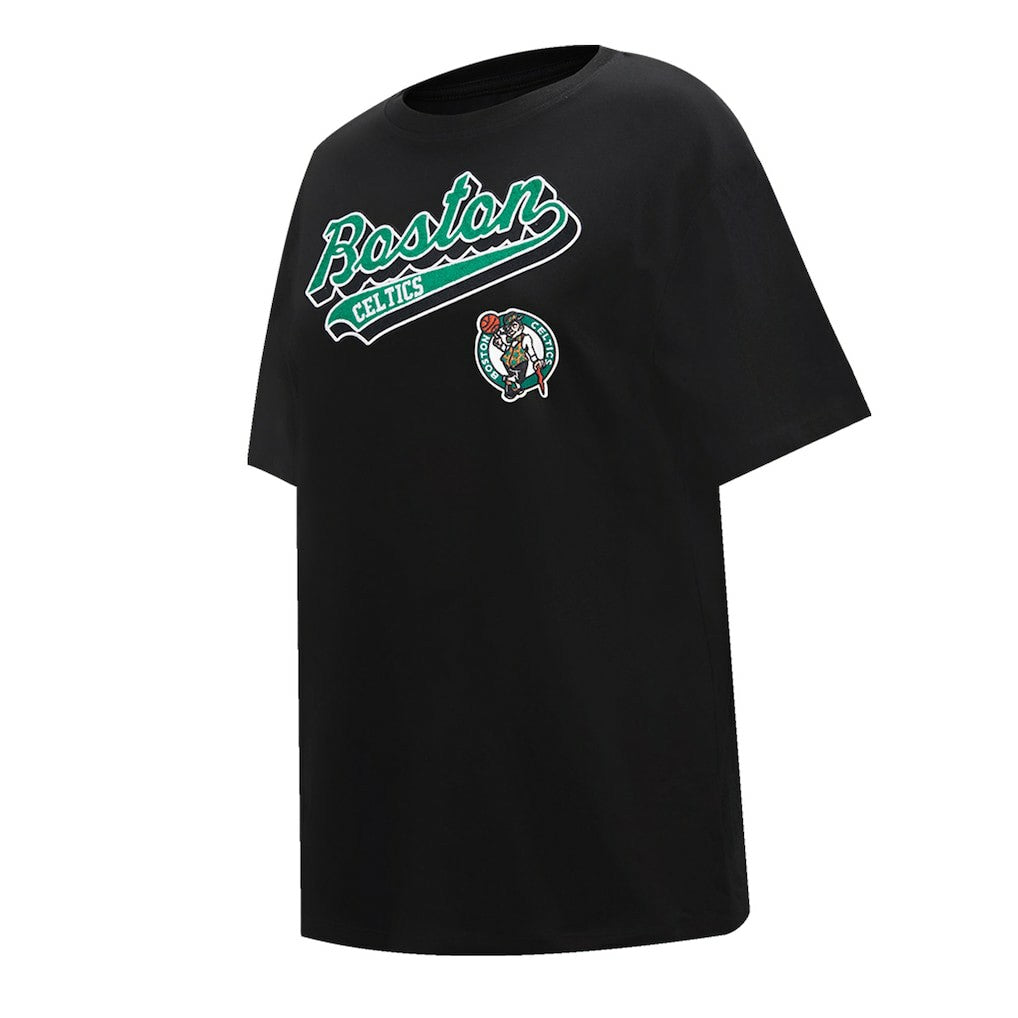 Black Boston Celtics Pro Standard Women's Script Boyfriend T-Shirt | NBA