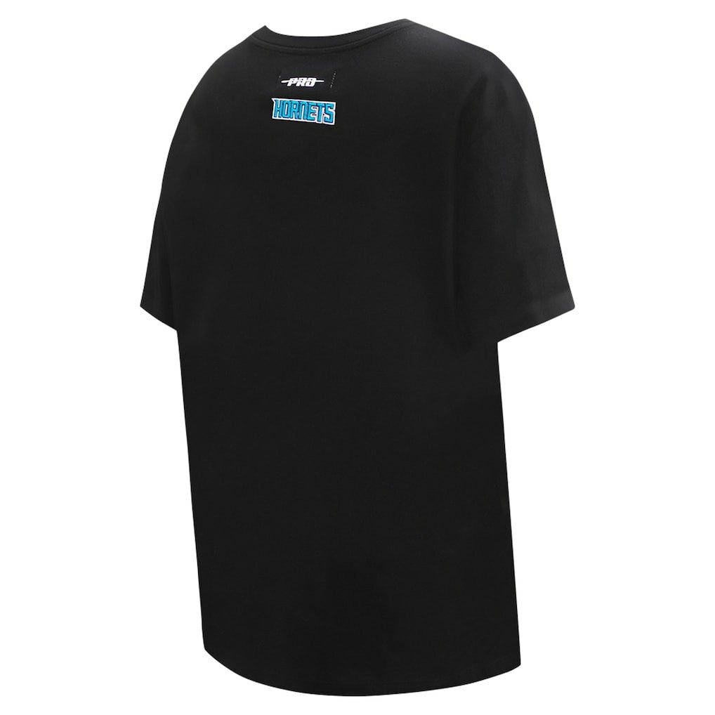 Black Charlotte Hornets Pro Standard Women's Script Boyfriend T-Shirt | NBA
