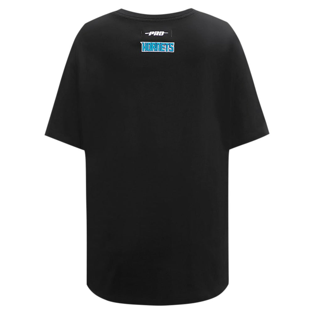 Black Charlotte Hornets Pro Standard Women's Script Boyfriend T-Shirt | NBA