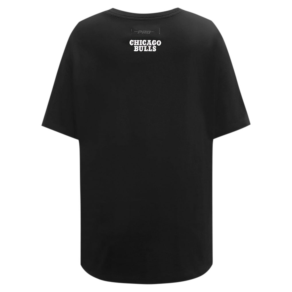 Black Chicago Bulls Pro Standard Women's Script Boyfriend T-Shirt sale | NBA