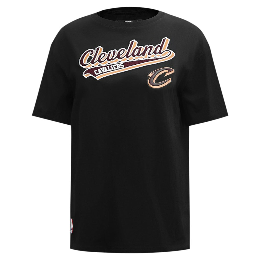 Black Cleveland Cavaliers Pro Standard Women's Script Boyfriend T-Shirt sale | NBA