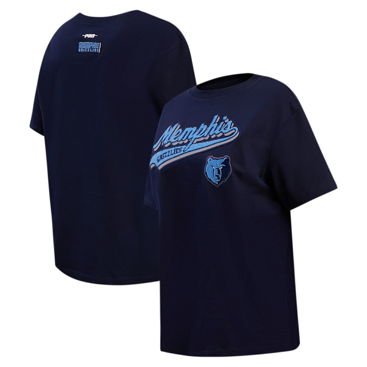 Navy Memphis Grizzlies Pro Standard Women's Script Boyfriend T-Shirt | NBA