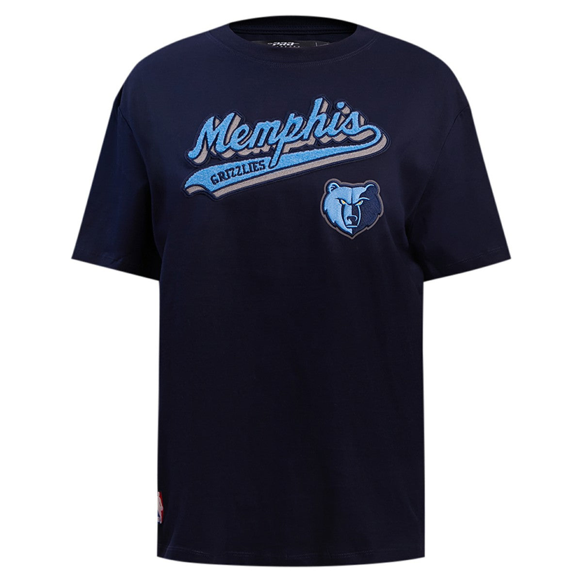 Navy Memphis Grizzlies Pro Standard Women's Script Boyfriend T-Shirt | NBA