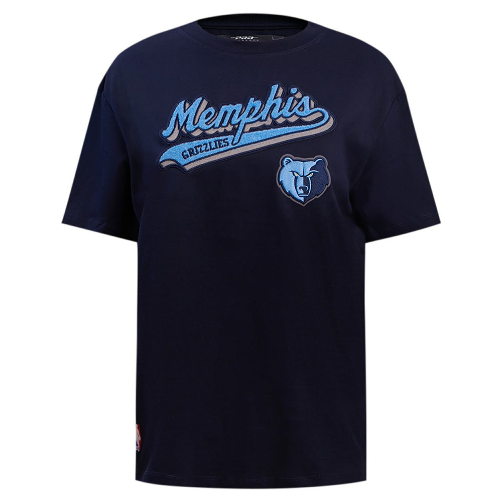 Navy Memphis Grizzlies Pro Standard Women's Script Boyfriend T-Shirt | NBA