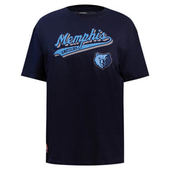 Navy Memphis Grizzlies Pro Standard Women's Script Boyfriend T-Shirt | NBA