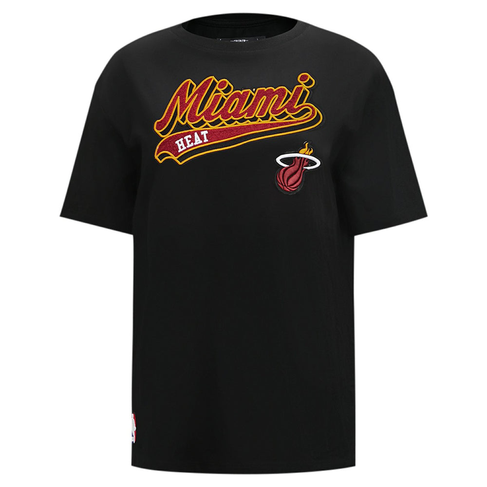 Black Miami Heat Pro Standard Women's Script Boyfriend T-Shirt | NBA