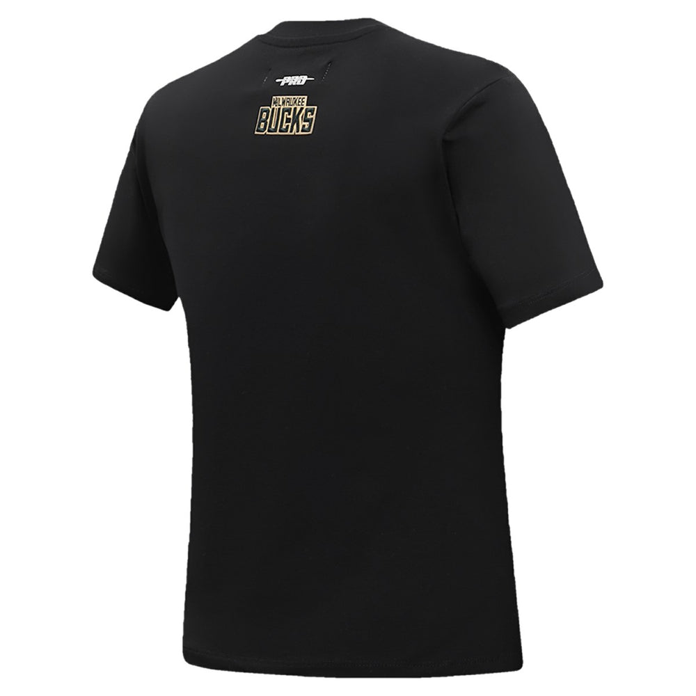 Black Milwaukee Bucks Pro Standard Women's Script Boyfriend T-Shirt | NBA