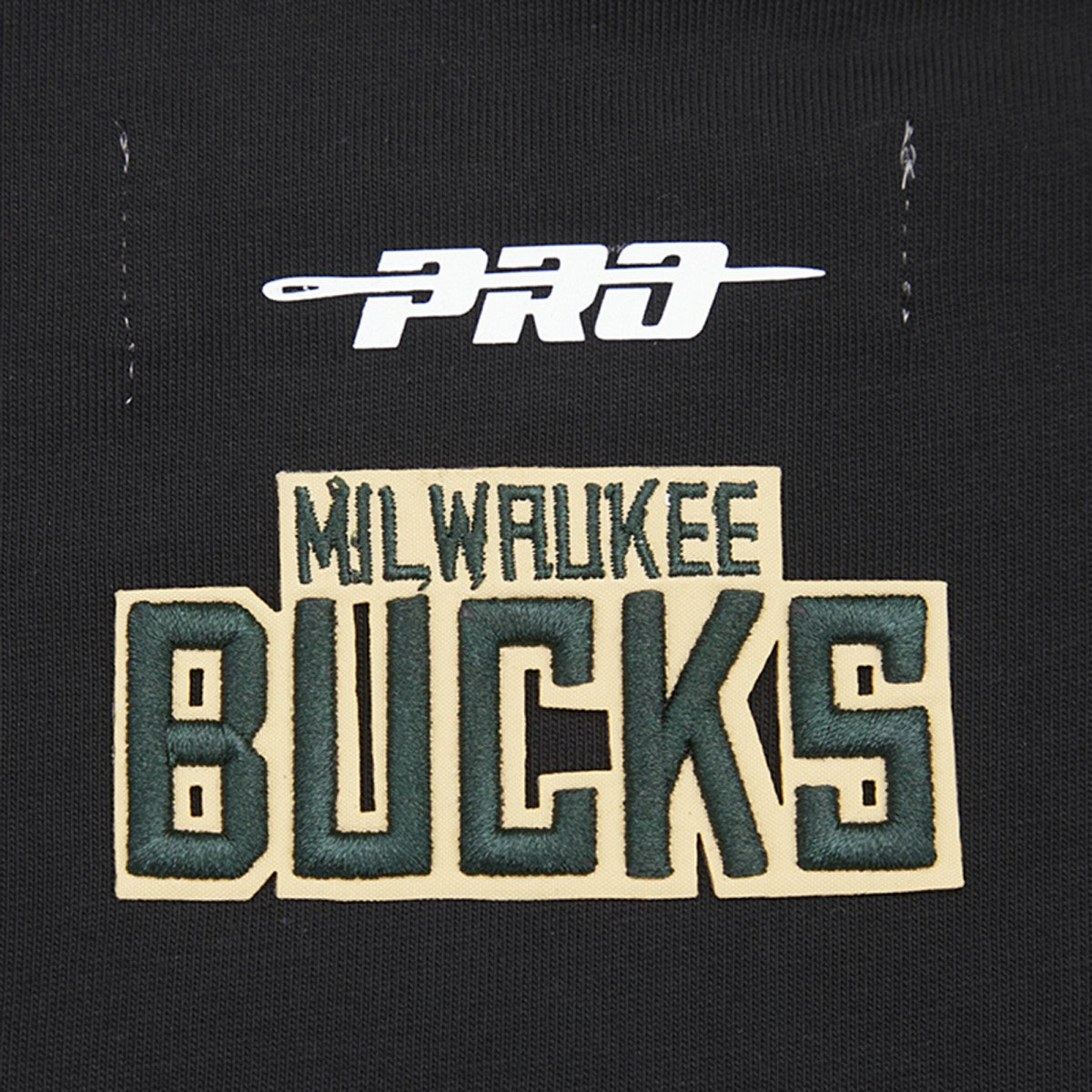 Black Milwaukee Bucks Pro Standard Women's Script Boyfriend T-Shirt | NBA