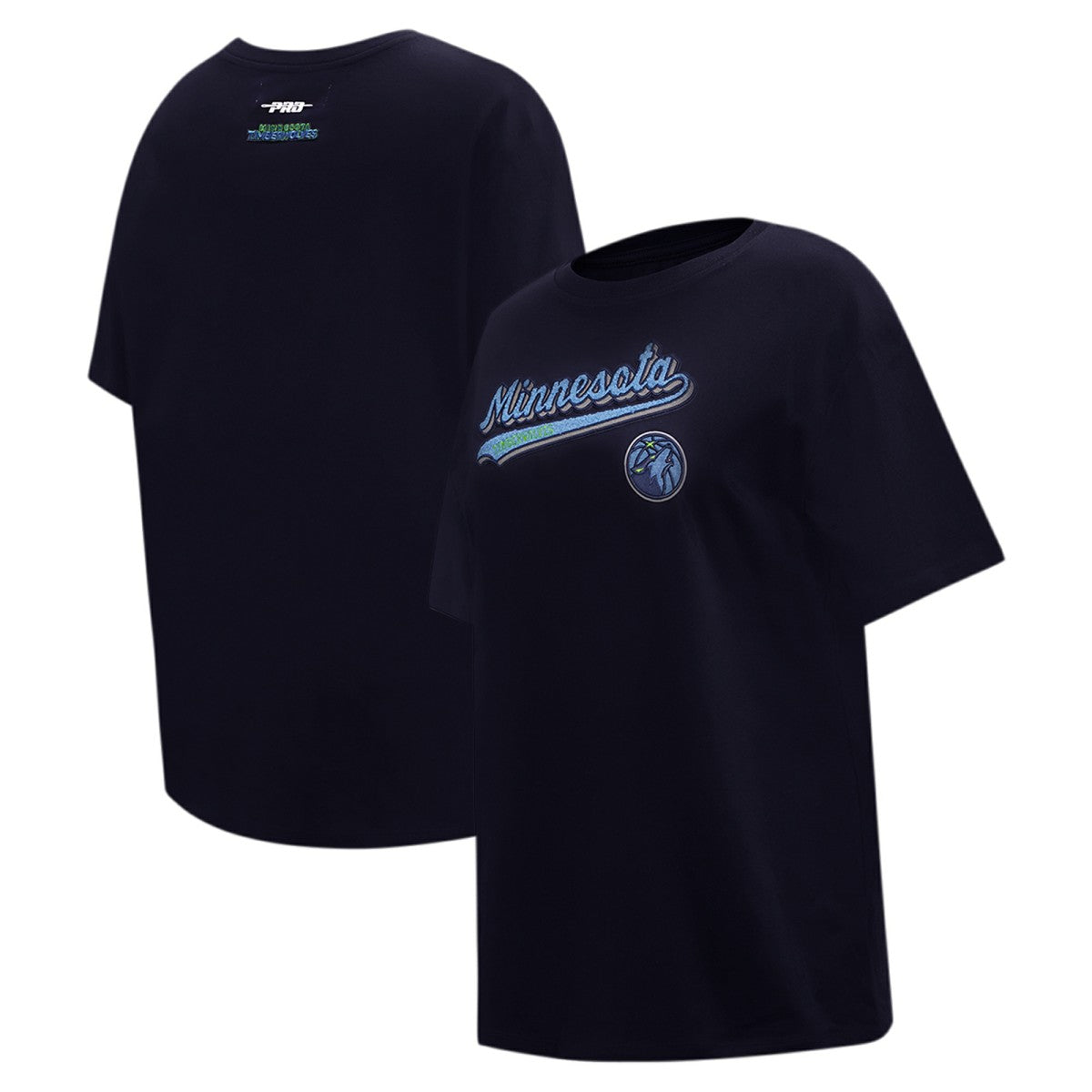Navy Minnesota Timberwolves Pro Standard Women's Script Boyfriend T-Shirt | NBA