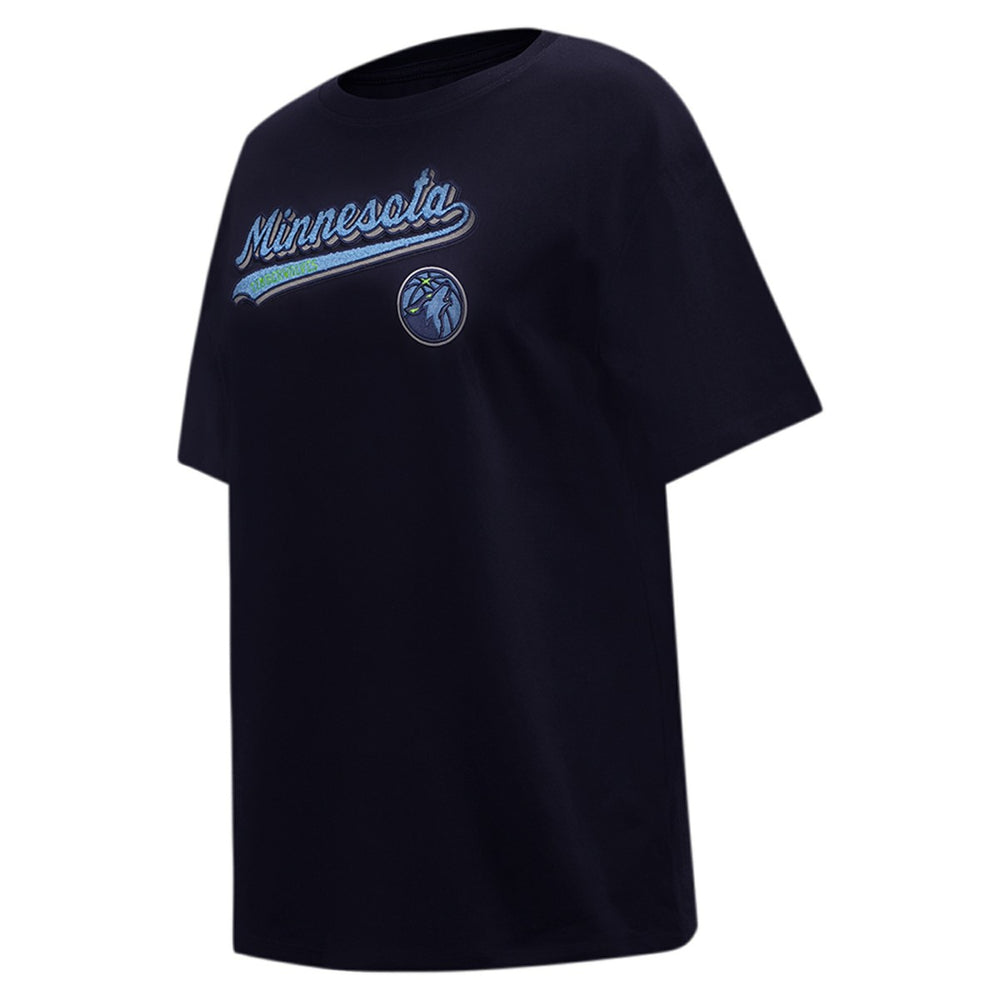 Navy Minnesota Timberwolves Pro Standard Women's Script Boyfriend T-Shirt | NBA