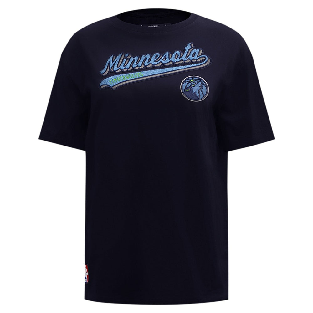 Navy Minnesota Timberwolves Pro Standard Women's Script Boyfriend T-Shirt | NBA