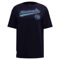 Navy Minnesota Timberwolves Pro Standard Women's Script Boyfriend T-Shirt | NBA