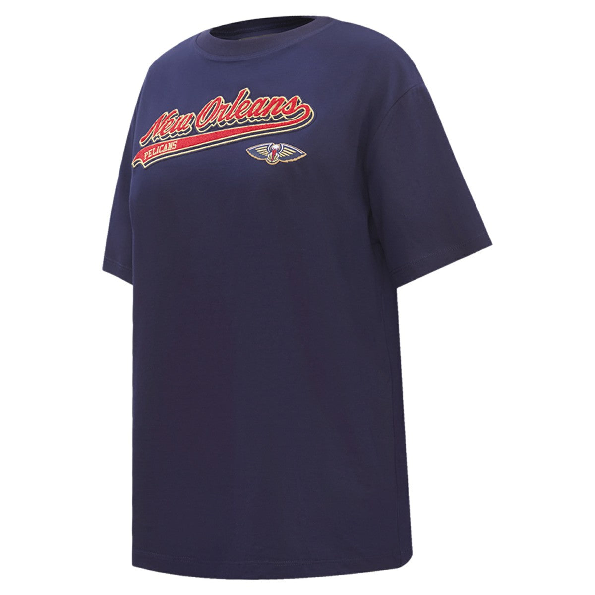 Navy New Orleans Pelicans Pro Standard Women's Script Boyfriend T-Shirt | NBA