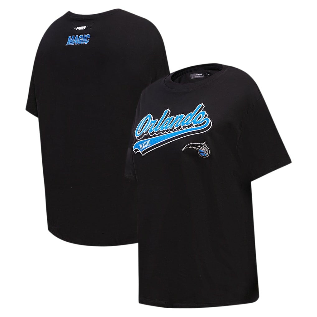 Black Orlando Magic Pro Standard Women's Script Boyfriend T-Shirt | NBA