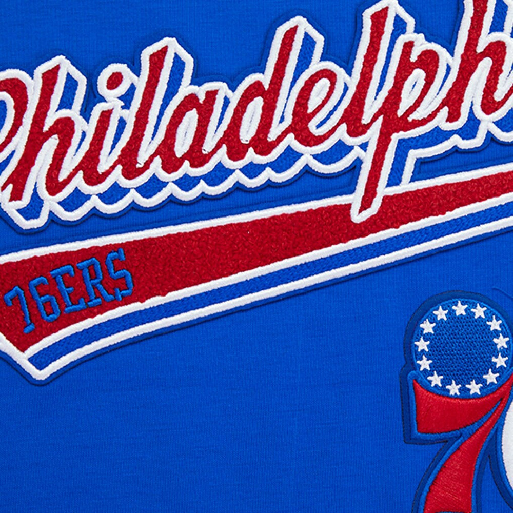 Royal Philadelphia 76ers Pro Standard Women's Script Boyfriend T-Shirt | NBA