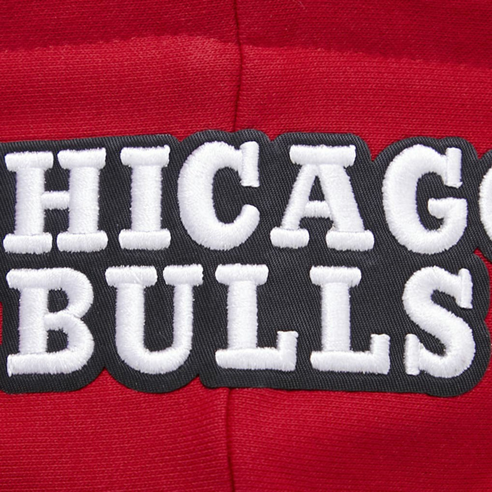Red Chicago Bulls Pro Standard Women's Script Tail Cropped Pullover Hoodie | NBA