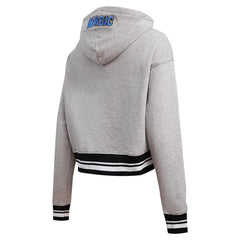 Heather Gray Orlando Magic Pro Standard Women's Script Tail Cropped Pullover Hoodie | NBA