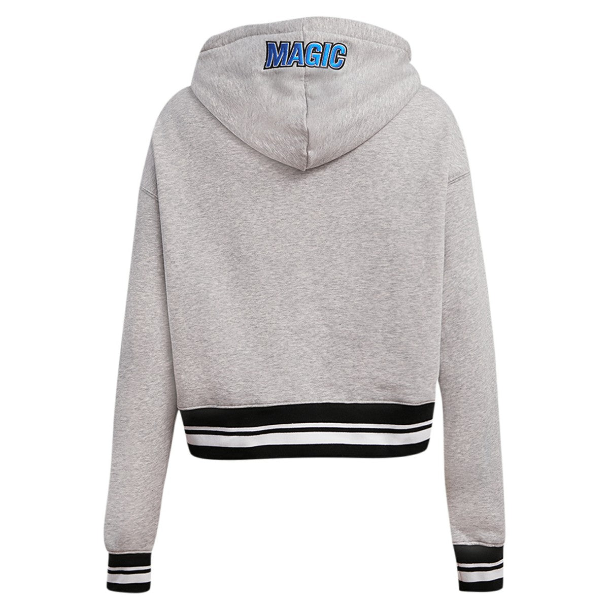 Heather Gray Orlando Magic Pro Standard Women's Script Tail Cropped Pullover Hoodie | NBA