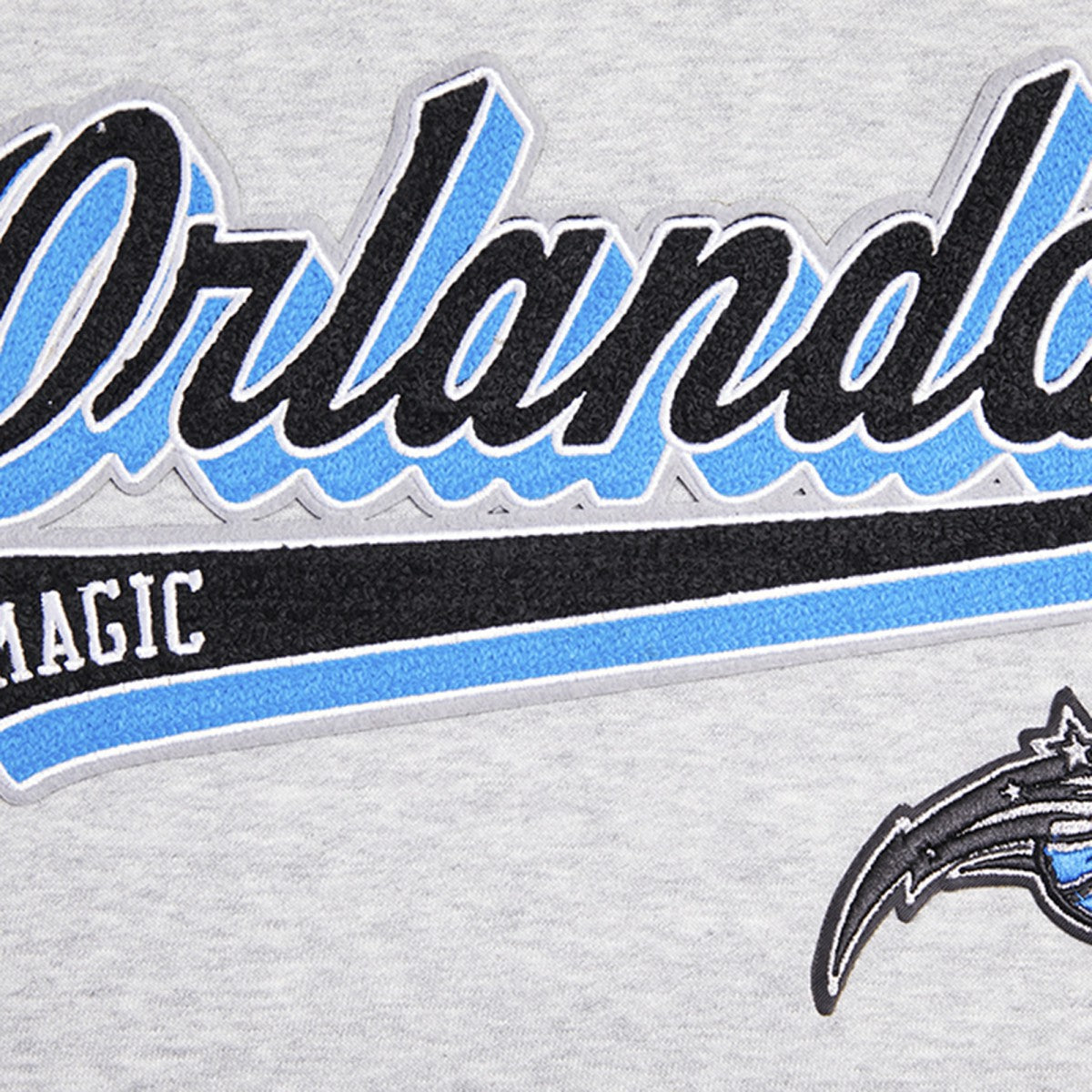 Heather Gray Orlando Magic Pro Standard Women's Script Tail Cropped Pullover Hoodie | NBA