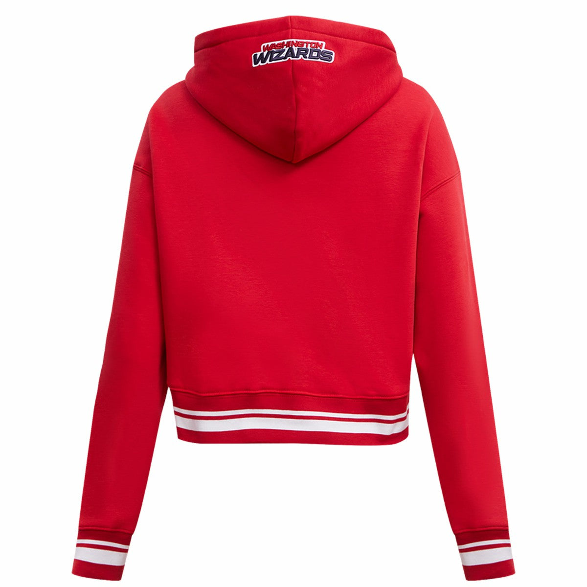 Red Washington Wizards Pro Standard Women's Script Tail Cropped Pullover Hoodie | NBA