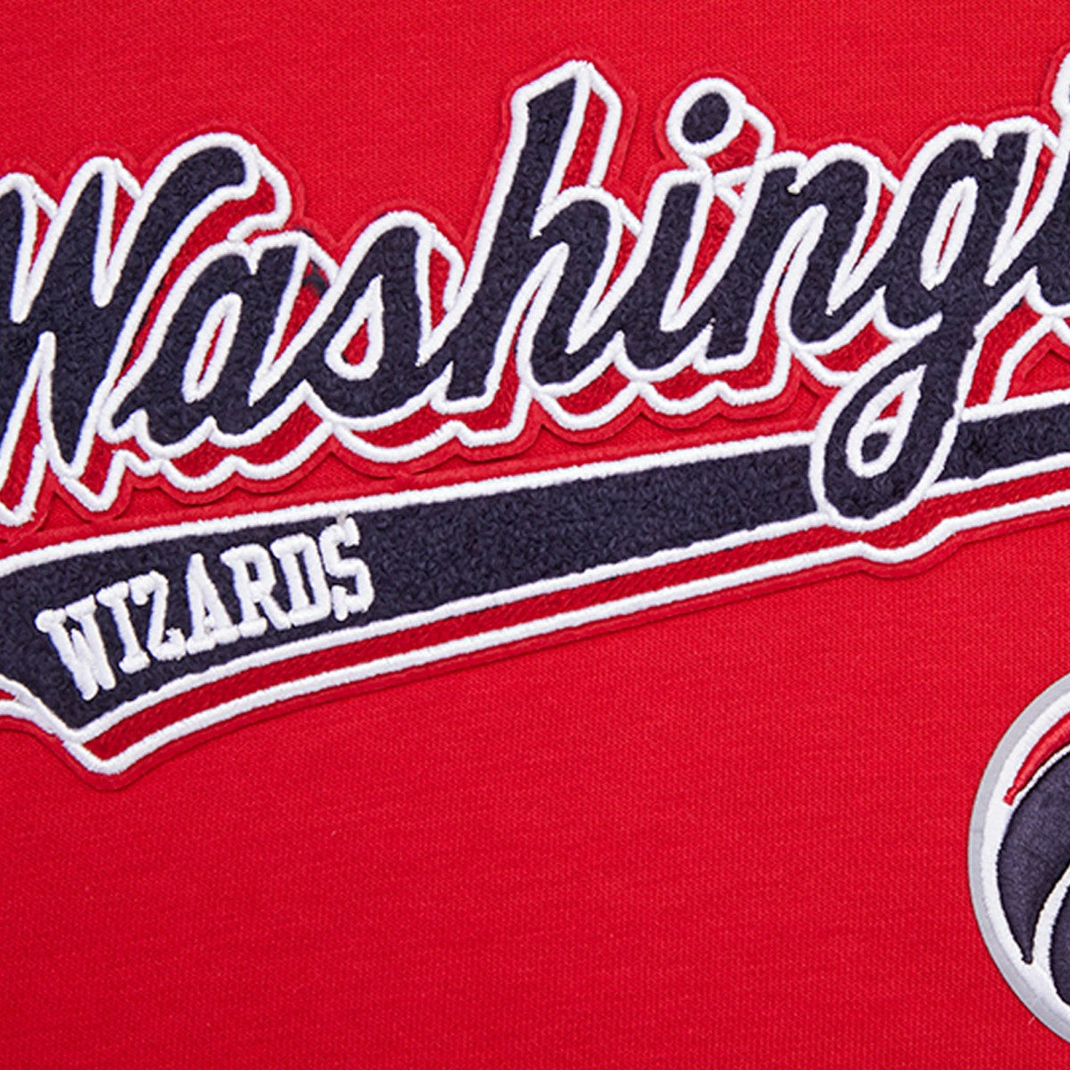 Red Washington Wizards Pro Standard Women's Script Tail Cropped Pullover Hoodie | NBA