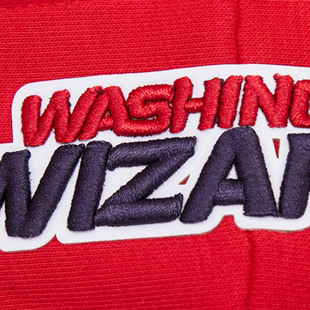 Red Washington Wizards Pro Standard Women's Script Tail Cropped Pullover Hoodie | NBA