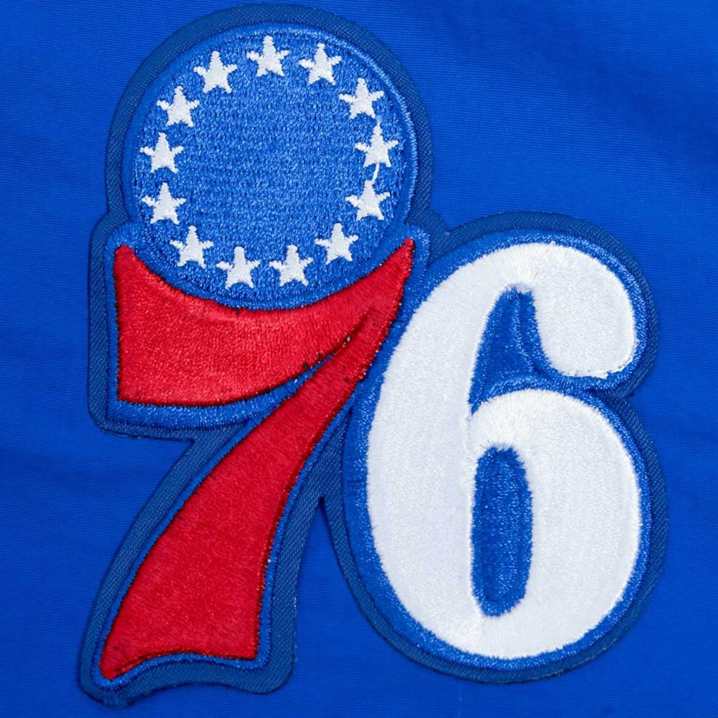 Royal Philadelphia 76ers Pro Standard Classic Wind Woven Cropped Half-Zip Jacket | NBA