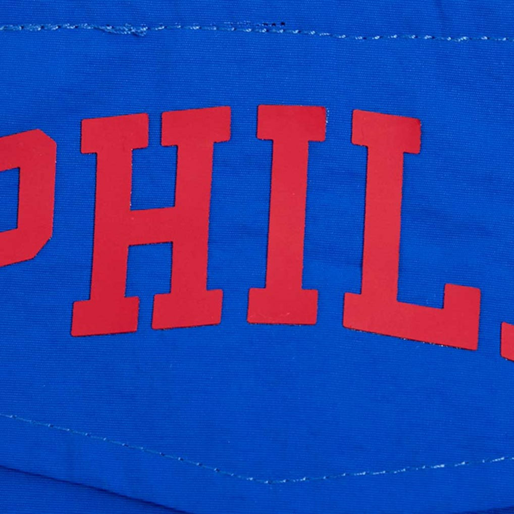 Royal Philadelphia 76ers Pro Standard Classic Wind Woven Cropped Half-Zip Jacket | NBA