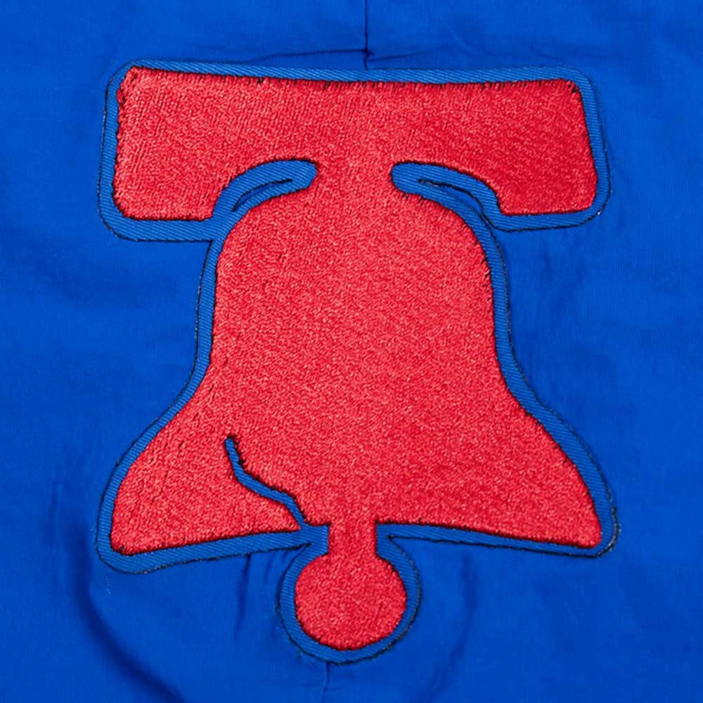 Royal Philadelphia 76ers Pro Standard Classic Wind Woven Cropped Half-Zip Jacket | NBA