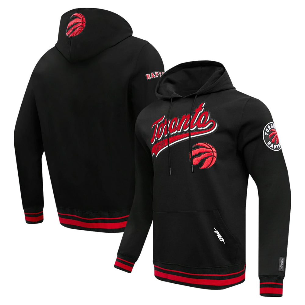Black Toronto Raptors Pro Standard Script Tail Pullover Hoodie | NBA