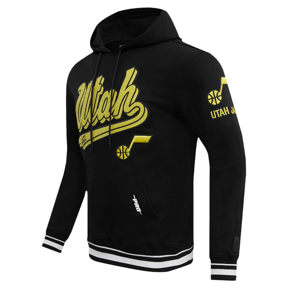 Black Utah Jazz Pro Standard Script Tail Pullover Hoodie | NBA