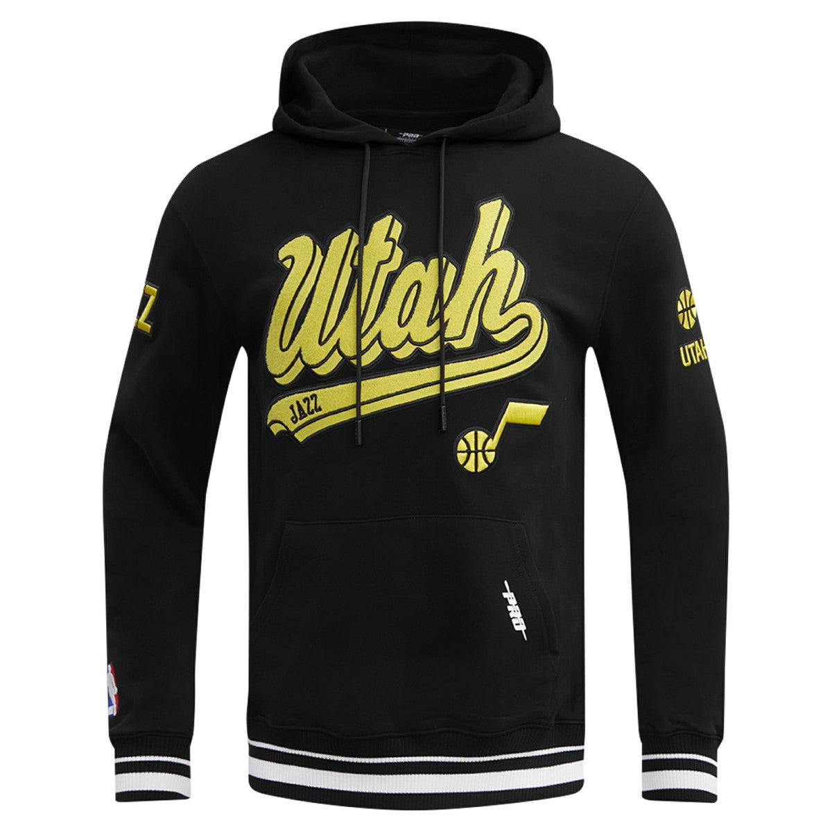 Black Utah Jazz Pro Standard Script Tail Pullover Hoodie | NBA