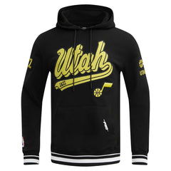 Black Utah Jazz Pro Standard Script Tail Pullover Hoodie | NBA